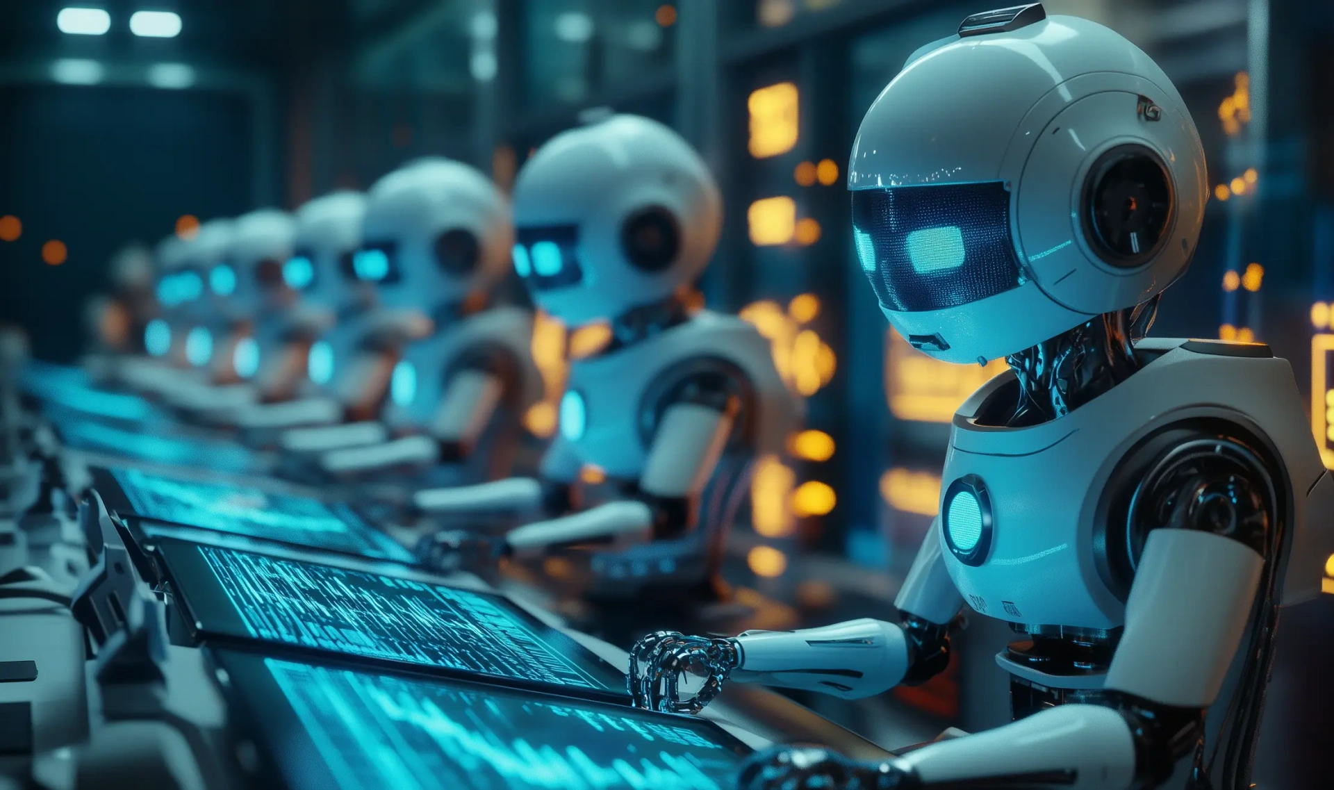 Reprodução de robôs monitorando performance