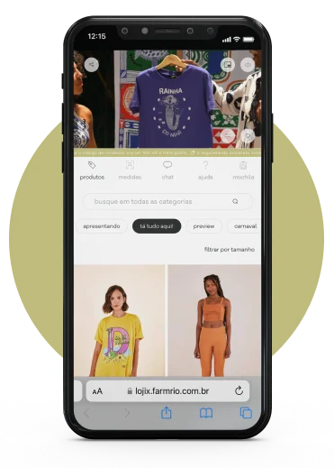Reprodução site | Lojix - Primeira loja 100% interativa e digital da Farm | Cliente Grupo SOMA