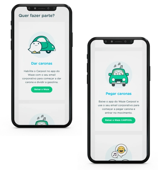 Reprodução página promocional do movimento #movethecity | Waze Carpool México
