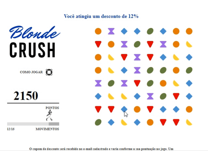 Reprodução do jogo Blonde Crush